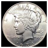 1934 Peace Silver Dollar CLOSELY UNCIRCULATED