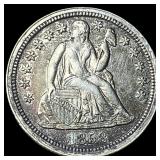 1858 Seated Liberty Dime CHOICE AU