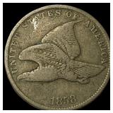 1858 Flying Eagle Cent ABOUT UNCIRCULATED