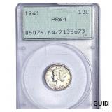 1941 Mercury Silver Dime PCGS PR64