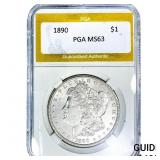 1890 Morgan Silver Dollar PGA MS63