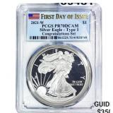 2021-W  PCGS PR70 SE TYPE 1 DCAM
