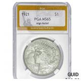 1921 Silver Peace Dollar PGA MS65