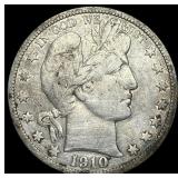 1910-S Silver Barber Half Dollar ABOUT  UNCIRCULA