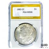 1882-CC Morgan Silver Dollar PGA MS66