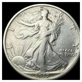 1917-S Silver Walking Liberty Half Dollar  NEARLY