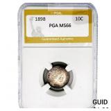 1898 Barber Dime PGA MS66
