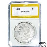 1890 Morgan Silver Dollar PGA MS63