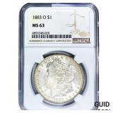 1883-O Morgan Silver Dollar NGC MS63