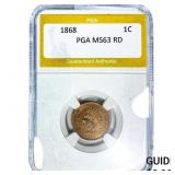 1868 Indian Head Cent PGA MS63 RD