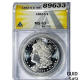 1882-S Morgan Silver Dollar ANACS MS63 PL