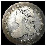 1821 Capped Bust Silver Quarter NICELY CIRCULATED