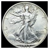 1933-S Silver Walking Liberty Half Dollar  CLOSEL