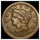 1852 Braided Hair Large Cent NEARLY  UNCIRCULATED