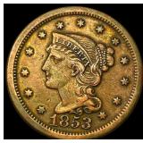 1853 Braided Hair Large Cent CLOSELY  UNCIRCULATE