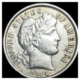 1914-D Silver Barber Dime CLOSELY  UNCIRCULATED