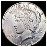1926-S Silver Peace Dollar CHOICE AU