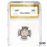 1887 Seated Liberty Dime PGA MS65+