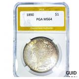 1890 Morgan Silver Dollar PGA MS64