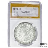 1890-CC Morgan Silver Dollar PGA MS64
