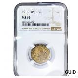 1913 Buffalo Dollar NGC MS65