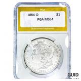 1884-O Morgan Silver Dollar PGA MS64