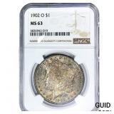 1902-O Morgan Silver Dollar NGC MS63