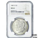 1887-O Morgan Silver Dollar NGC MS61