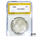1889 Morgan Silver Dollar PGA MS64