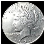 1934-S Silver Peace Dollar NEARLY  UNCIRCULATED