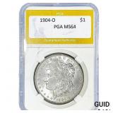 1904-O Morgan Silver Dollar PGA MS64
