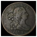 1804 Copper Half Cent LIGHTLY CIRCULATED