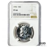 1953 Franklin Half Dollar NGC PF66