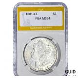 1881-CC Morgan Silver Dollar PGA MS64