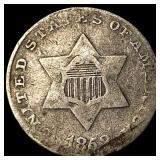 1852 Silver Three-Cent Piece NICELY CIRCULATED