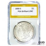 1890-S Morgan Silver Dollar PGA Brilliant UNC