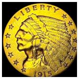 1915 Indian Head $2.5 Gold Quarter Eagle CLOSELY U