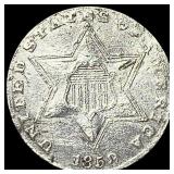 1858 Silver Three-Cent Piece HIGH GRADE