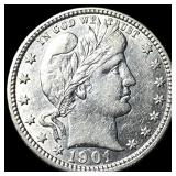 1901 Barber Silver Quarter CLOSELY UNCIRCULATED