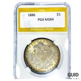 1886 Morgan Silver Dollar PGA MS64