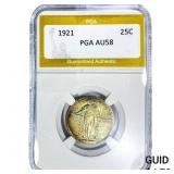 1921 Standing Liberty Quarter PGA AU58