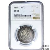 1860-O Seated Liberty Half Dollar NGC VF30