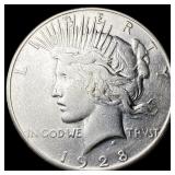 1928-S Silver Peace Dollar NEARLY  UNCIRCULATED