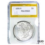 1891-S Morgan Silver Dollar PGA MS63