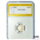 1836 Capped Bust Half Dime PGA MS65