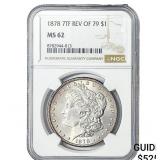 1878 Morgan Silver Dollar NGC MS62
