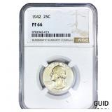 1942 Washington Silver Quarter NGC PF66