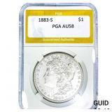 1883-S Morgan Silver Dollar PGA AU58