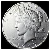 1927-D Silver Peace Dollar ABOUT UNCIRCULATED