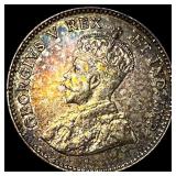 1911 Canada Silver 5 Cents CHOICE AU
